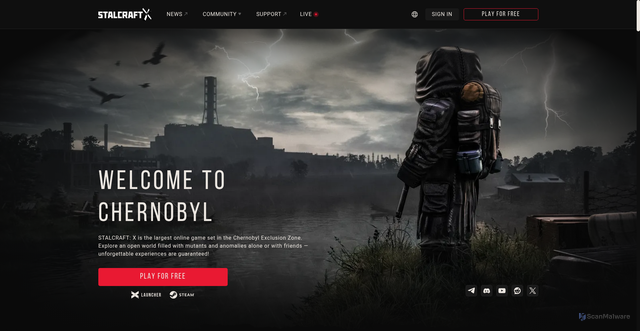 Security scan screenshot of https://stalcraftx.ru