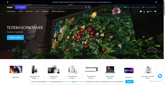 Security scan screenshot of https://haieronline.ru
