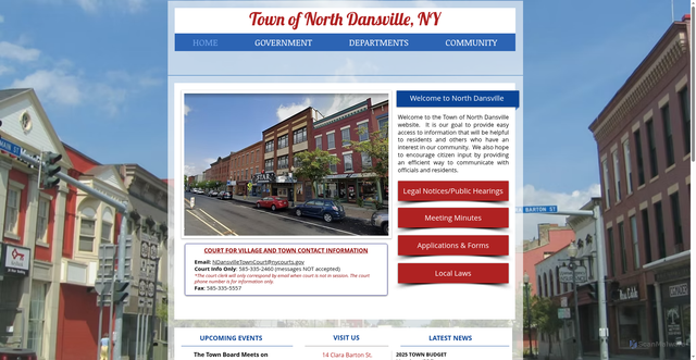 Security scan screenshot of https://www.northdansville.gov/