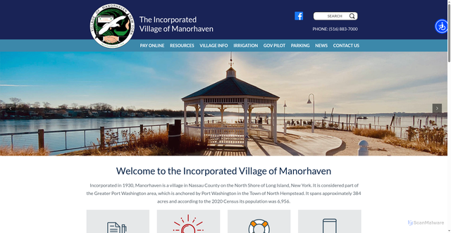 Security scan screenshot of https://manorhaven.gov/
