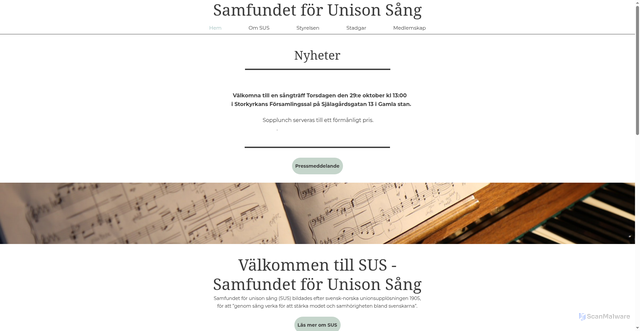 Security scan screenshot of https://sverigesjunger.se