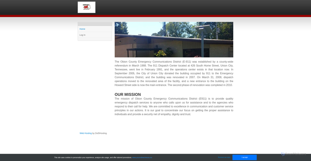 Security scan screenshot of https://obioncountytn911.gov/