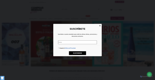 Security scan screenshot of https://comprar-bebidas.com