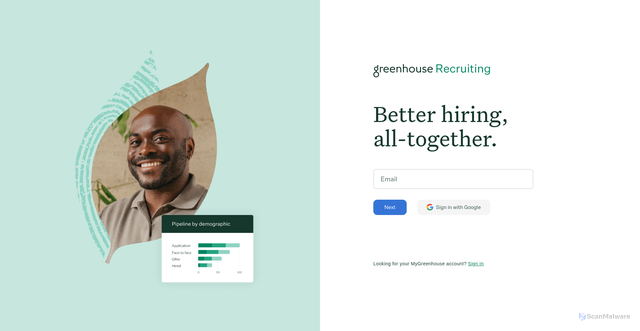 Security scan screenshot of https://app2.greenhouse.io