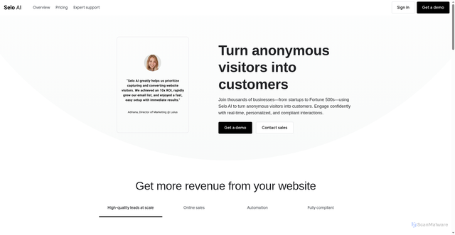 Security scan screenshot of https://nivaai.com