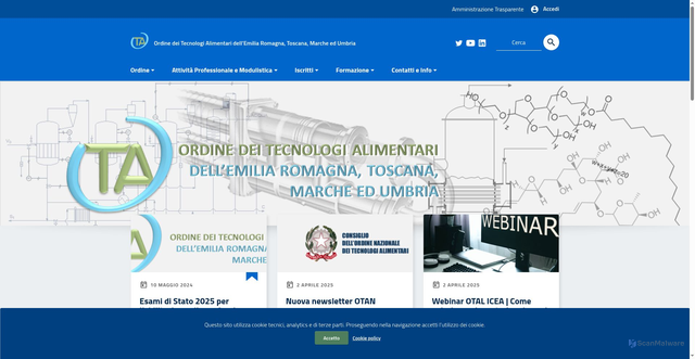 Security scan screenshot of https://www.otaeragg.it/