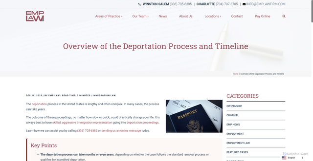Security scan screenshot of https://emplawfirm.com/deportation-process-timeline/
