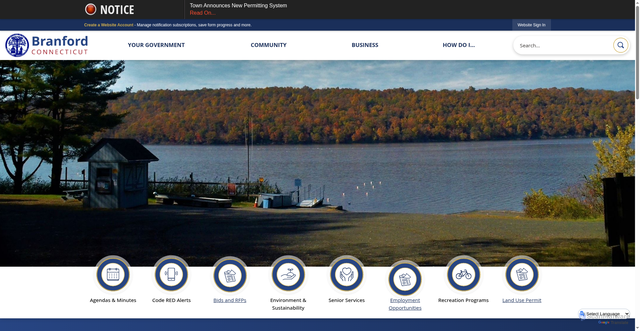 Security scan screenshot of https://www.branford-ct.gov/