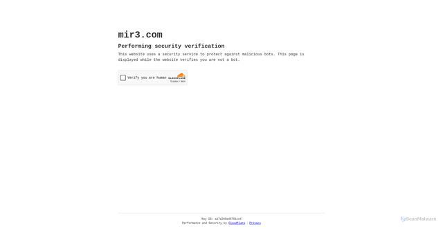 Security scan screenshot of https://mir3.com