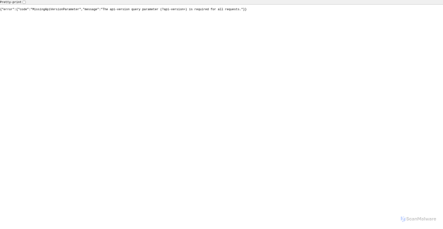 Security scan screenshot of https://management.azure.com/