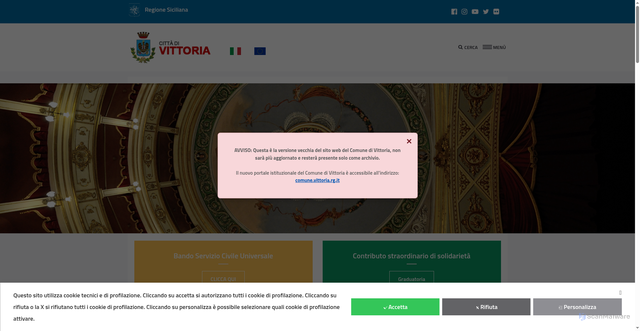 Security scan screenshot of https://www.comunevittoria-rg.it/