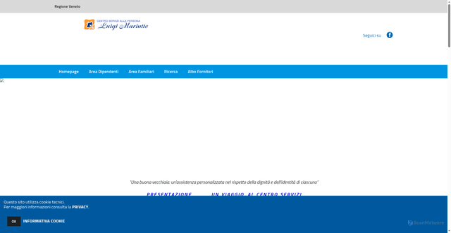 Security scan screenshot of https://www.casaluigimariutto.it/hh/index.php?jvs=0&acc=1
