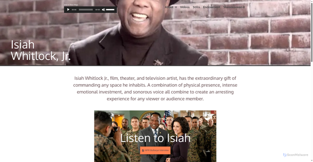 Security scan screenshot of https://www.isiahwhitlockjr.com/
