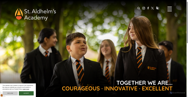 Security scan screenshot of https://www.staldhelms-academy.co.uk/