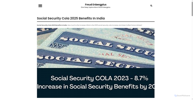 Security scan screenshot of https://freudenbergpius.pages.dev/frddoe-social-security-cola-2025-benefits-in-india-nbrgpstqz/