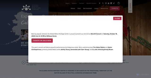 Security scan screenshot of https://www.alaskanative.net/