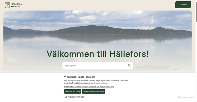 Security scan screenshot of https://www.hellefors.se/