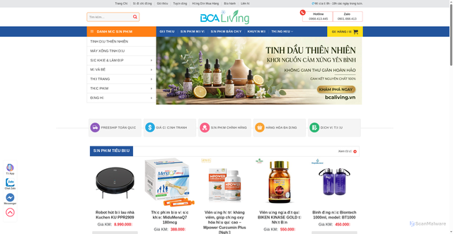 Security scan screenshot of http://www.bcaliving.vn.ibo.vn/