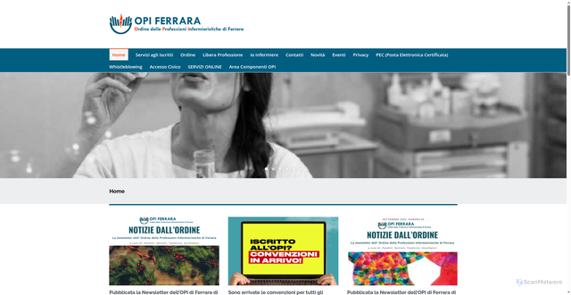 Security scan screenshot of https://www.opiferrara.it/