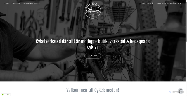 Security scan screenshot of https://cykelsmeden.se