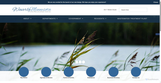 Security scan screenshot of https://waverlymn.gov/
