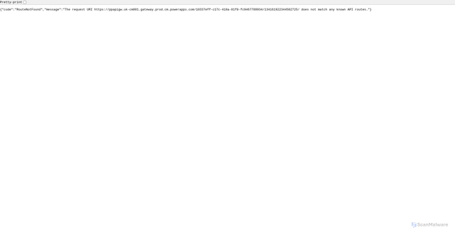 Security scan screenshot of https://ppapigw.uk-cm001.gateway.prod.cm.powerapps.com