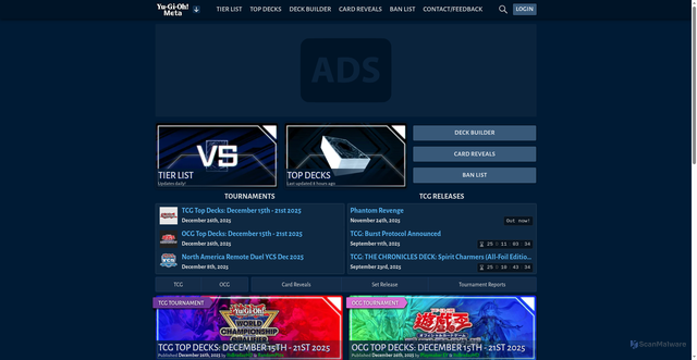 Security scan screenshot of https://www.yugiohmeta.com