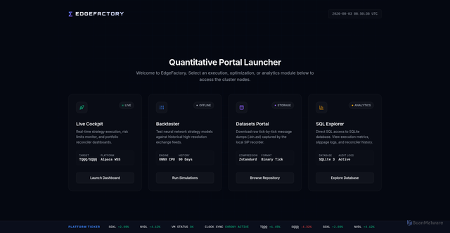 Security scan screenshot of https://edgefactory.trade/