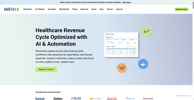 Security scan screenshot of https://infinx.com