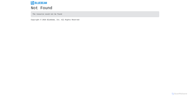 Security scan screenshot of https://login.bluebeamstudio.de