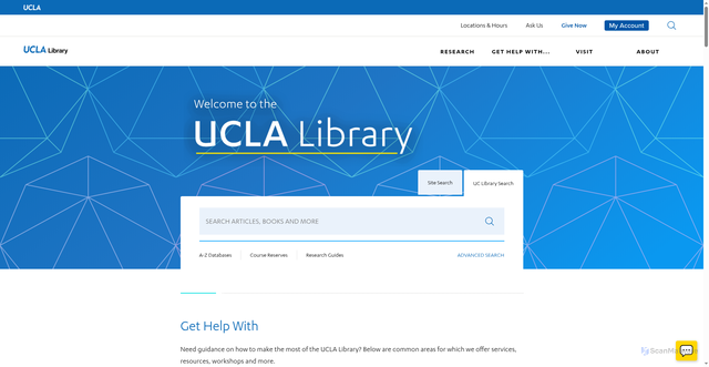 Security scan screenshot of https://library.ucla.edu