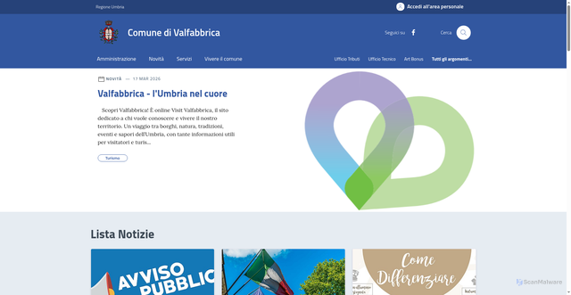 Security scan screenshot of https://www.comune.valfabbrica.pg.it