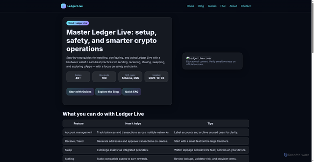 Security scan screenshot of http://v3-ledger.live/