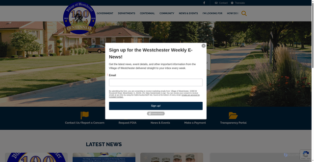Security scan screenshot of https://westchester-il.org