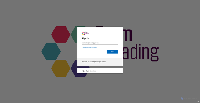 Security scan screenshot of https://readinggovuk-my.sharepoint.com