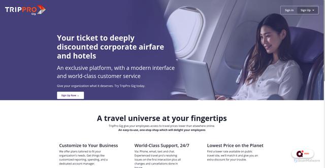 Security scan screenshot of https://trippro.com