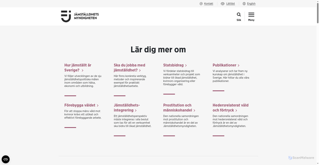 Security scan screenshot of https://jamstalldhetsmyndigheten.se
