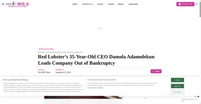 Security scan screenshot of https://mymajicdc.com/5419792/who-is-damola-adamolekun/
