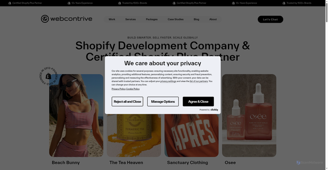 Security scan screenshot of https://webcontrive.com