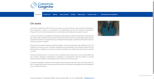 Security scan screenshot of https://www.gorgovivo.it/index.php