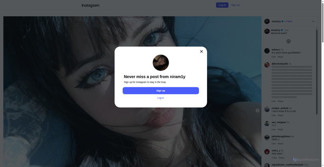 Security scan screenshot of https://www.instagram.com/p/DZ71YWtAIPB/?utm_source=ig_web_copy_link&stkn=MzRlODBiNWFlZA==