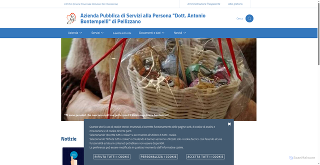 Security scan screenshot of https://www.apsp-pellizzano.it/