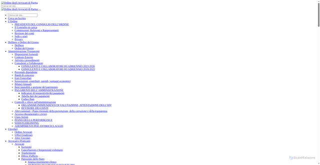 Security scan screenshot of https://www.ordineavvocatiparma.it