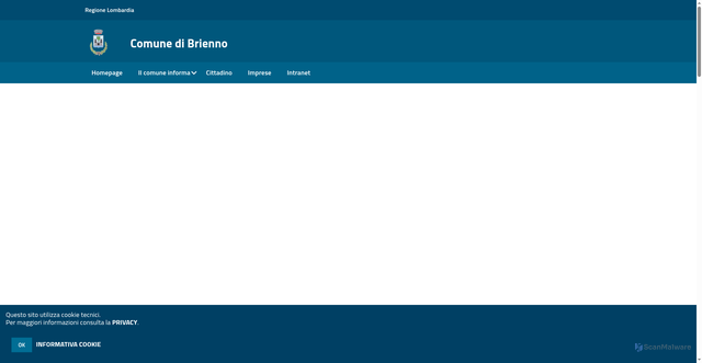 Security scan screenshot of https://www.comune.brienno.co.it/hh/index.php