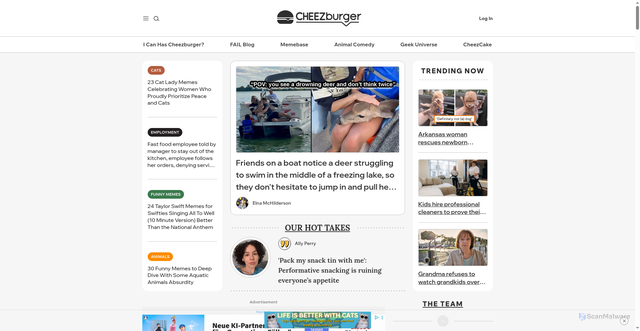 Security scan screenshot of https://amp.cheezburger.com