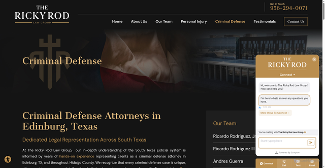 Security scan screenshot of https://www.rickyrodlaw.com/criminal-defense/