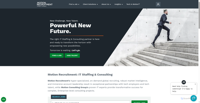 Security scan screenshot of https://motionrecruitment.com/