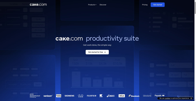 Security scan screenshot of https://cake.com