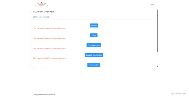 Security scan screenshot of https://security.horisonsamarinda.com/
