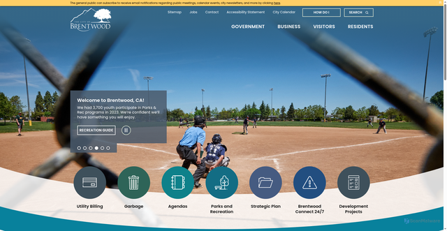 Security scan screenshot of https://www.brentwoodca.gov/